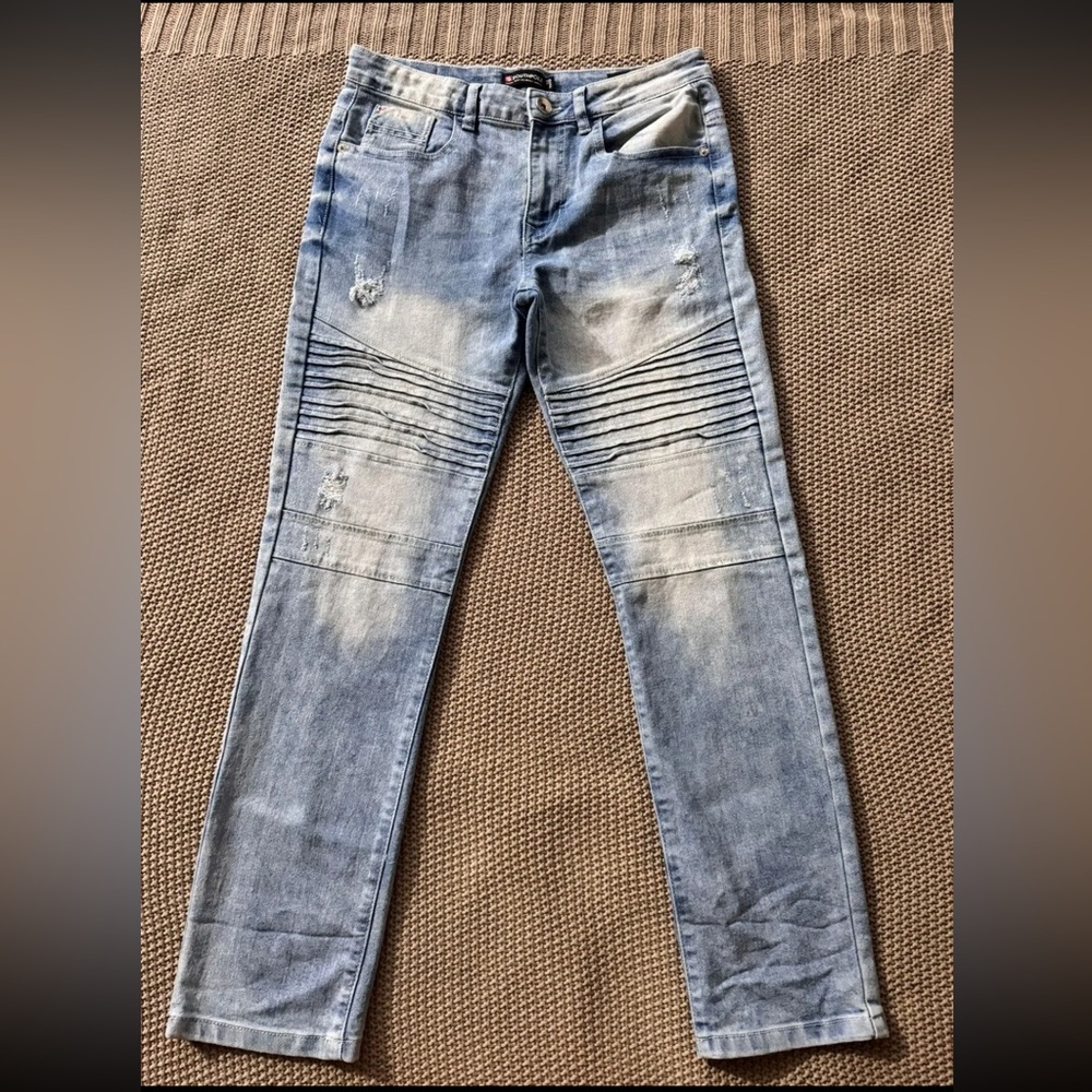 SOUTHPOLE Women’s Acid Wash Blue Denim‎ Straight Jeans Size 18